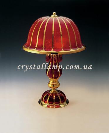 Красная хрустальная лампа  Еlite Bohemia S 540/3/37
